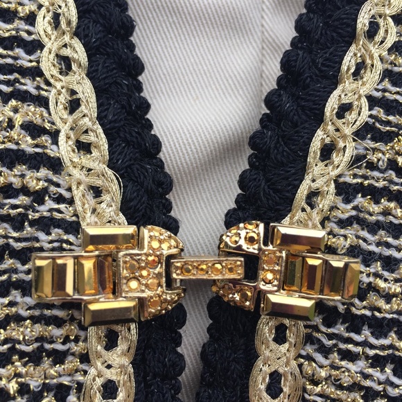 St John Couture Gold Black Metallic Jacket***STUNNING & GLAMOROUS***Sz 2 - Picture 4 of 16